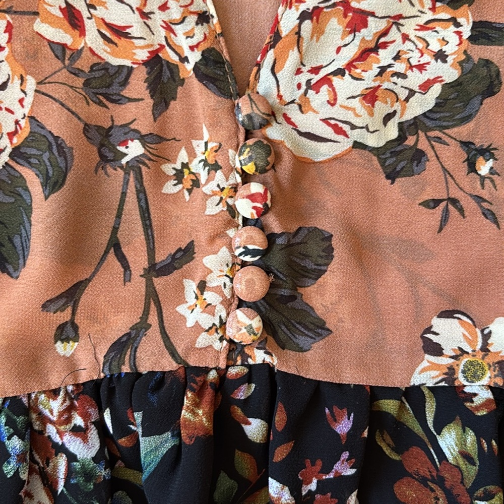 Fall floral midi dress - Picture 4 of 4